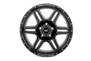 Rough Country - Rough Country Rough Country 92 Series Wheel - Machined One-Piece - Gloss Black - 18x9 - 5x5 - +0mm - 92180018 - Image 4