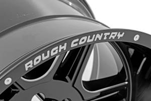 Rough Country - Rough Country Rough Country 92 Series Wheel - Machined One-Piece - Gloss Black - 20x12 - 8x180 - -44mm - 92201206 - Image 2