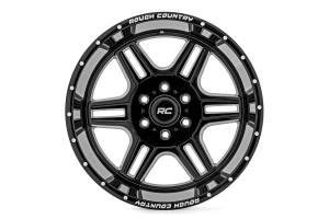 Rough Country - Rough Country Rough Country 92 Series Wheel - Machined One-Piece - Gloss Black - 20x12 - 8x180 - -44mm - 92201206 - Image 3