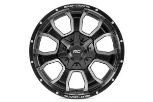 Rough Country - Rough Country Rough Country 93 Series Wheel - One-Piece - Machined Black - 20x10 - 5x5/5x4.5 - -18mm - 93201013 - Image 2