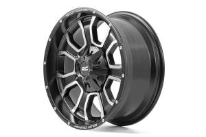 Rough Country - Rough Country Rough Country 93 Series Wheel - One-Piece - Machined Black - 20x10 - 5x5/5x4.5 - -18mm - 93201013 - Image 3