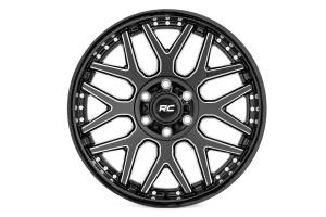 Rough Country - Rough Country Rough Country 95 Series Wheel - One-Piece - Gloss Black Machined - 20x10 - 8x180 - -19mm - 95201006M - Image 2