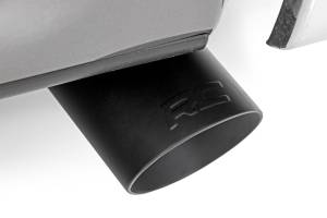 Rough Country Exhaust Tip - Black - RC Logo - 2.5-3 Inch Pipe - 96004