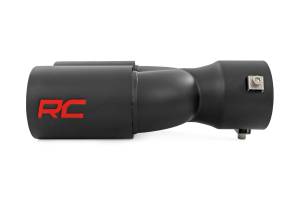 Rough Country - Rough Country Exhaust Tip - Black - Red RC Logo - 2.5-3 Inch Pipe Single Inlet - Dual Outlet - 96050 - Image 2