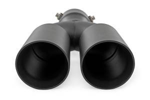 Rough Country - Rough Country Exhaust Tip - Black - Red RC Logo - 2.5-3 Inch Pipe Single Inlet - Dual Outlet - 96050 - Image 3