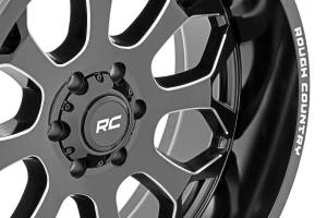 Rough Country - Rough Country Rough Country 96 Series Wheel - One-Piece - Gloss Black - 20x10 - 8x180 - -19mm - 96201006 - Image 4