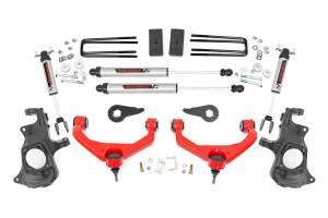 Rough Country 3.5 Inch Knuckle Lift Kit V2 w/ Overloads Chevy/GMC 2500HD/3500HD (11-19) - 97670RED