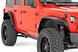 Rough Country High Clearance LED Flat Fender Flare Kit - UV Treated - - Jeep Wrangler JL (18-23) - 99036