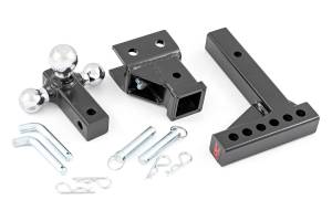 Rough Country - Rough Country Adjustable Trailer Hitch - 6 Inch Drop - Multi-Ball Mount - Fits 2 Inch Receiver - 99100 - Image 3