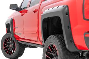 Rough Country Pocket Fender Flares - 6'7" & 8' Bed - Chevy Silverado 1500 (14-18)/Silverado 2500HD (15-19) - F-C11412B