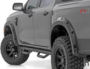 Rough Country Pocket Fender Flares, Unpainted for 2024 Ford Ranger 2WD/4WD - F-F12401