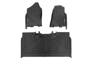 Rough Country Flex-Fit Floor Mats - FR & RR - Crew - Ram 1500 (19-24)/1500 TRX (21-24) - FF-31422