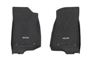 Rough Country Flex Fit Floor Mats - FR - 4 Door - Jeep Wrangler Unlimited 4WD (2018-2024) - FF-6011