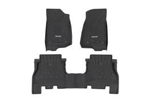 Rough Country Flex-Fit Floor Mats FR & RR 4 Door Jeep Wrangler Unlimited 4WD (2018-2024) - FF-60112