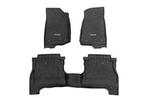 Rough Country Flex-Fit Floor Mats FR & RR RR Lockable Jeep Gladiator JT 4WD (2020-2024) - FF-61501