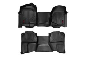 Rough Country Floor Mats - FR & RR - OV Hump - Ext Cb - Chevy/GMC 1500/2500HD (07-14) - M-21072