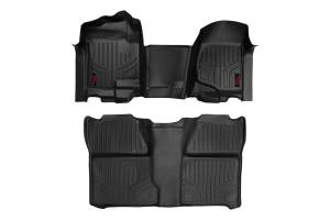 Rough Country Floor Mats - FR & RR - OV Hump - Crew - Chevy/GMC 1500/2500HD (07-14) - M-21073