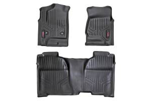 Rough Country Floor Mats - FR & RR - Crew Cab - Chevy/GMC 1500/2500HD/3500HD 2WD/4WD - M-21413