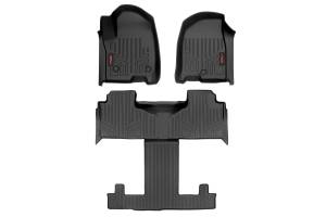 Rough Country Floor Mats - FR & RR - FR/RR Bucket - Chevy/GMC Tahoe/Yukon (21-23) - M-21712