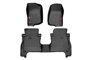 Rough Country Floor Mats - FR & RR - RR Lockable - Jeep Gladiator JT 4WD (20-22) - M-61501