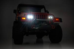 Rough Country - Rough Country Headlights - DRL Halo LED - 7" - Jeep Wrangler TJ 4WD (1997-2006) - RCH5400 - Image 6