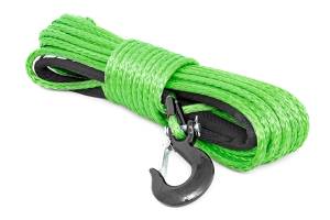 Rough Country Synthetic Rope - 3/8 Inch - 85 Ft - Lime Green - RS113
