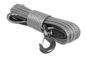 Rough Country Synthetic Rope - 3/8 Inch - 85 Ft Length - Gray - RS117