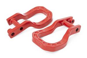 Rough Country Tow Hooks - Forged - Red - Chevy Silverado 1500 2WD/4WD (2019-2022) - RS132