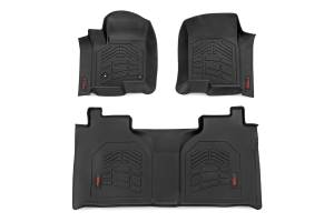 Rough Country Sure-Fit Floor Mats - FR & RR - FR Bucket - Crew - Chevy/GMC 1500/2500HD/3500HD (19-24) - SM21612