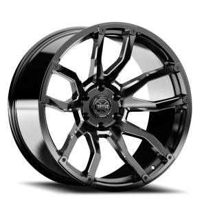 Rough Country - Rough Country Torque Impact - Gloss Black w/Milled Accents - 20x9 8x180 0mm - TW403C-2090983300 - Image 3