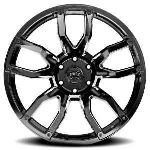 Rough Country - Rough Country Torque Impact - Gloss Black w/Milled Accents - 20x9 8x180 0mm - TW403C-2090983300 - Image 4