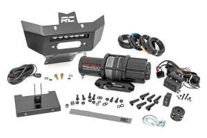 Rough Country Winch Bumper - 4500-Lb Winch - Black Series LED - 6" Light - Can-Am Renegade 1000/Renegade 500  - 97071