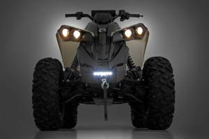 Rough Country - Rough Country Winch Bumper - 4500-Lb Winch - Black Series LED - 6" Light - Can-Am Renegade 1000/Renegade 500  - 97071 - Image 5