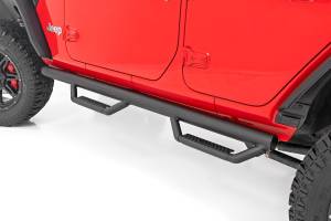 Rough Country Nerf Steps - Wheel to Wheel - 4 Door - Jeep Wrangler Unlimited 2WD/4WD (07-18) - 90764B