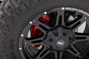 Rough Country - Rough Country Caliper Covers - Rear - Red - Jeep Wrangler JK/Wrangler Unlimited  (2007-2018) - 711402 - Image 4