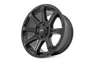Rough Country - Rough Country Rough Country 81 Series Wheel - One-Piece - Semi Gloss Black - 20x9 - 6x5.5 - -12mm - 81201212A - Image 3