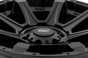 Rough Country - Rough Country Rough Country 81 Series Wheel - One-Piece - Semi Gloss Black - 20x9 - 6x5.5 - -12mm - 81201212A - Image 6